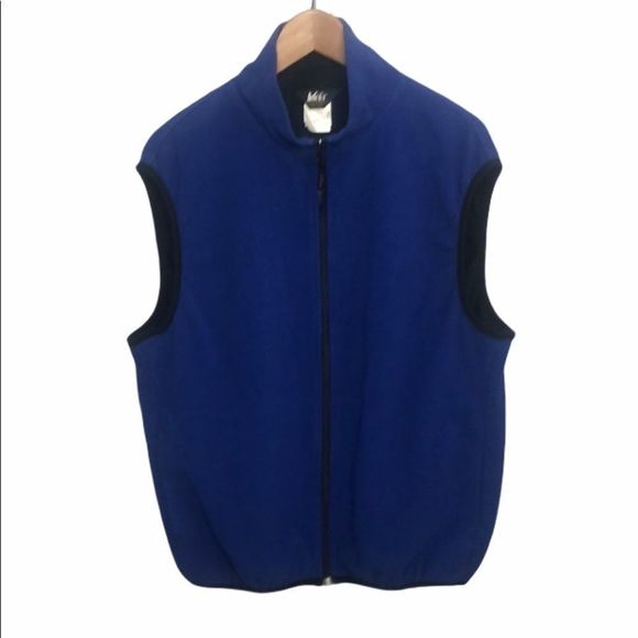 REI Unisex Blue Fleece ZIP Front Vest - Picture 1 of 5